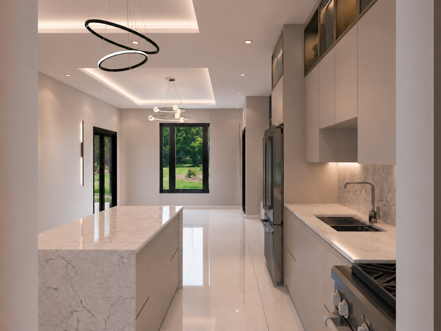 The Summit penthouse kitchen, unfurnished